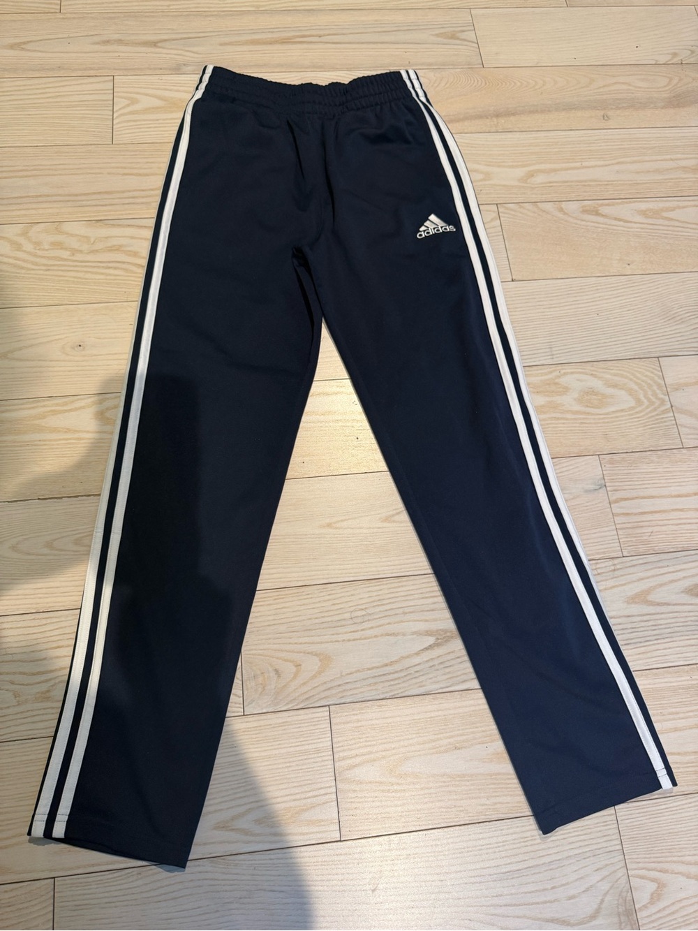 adidas Kids Navy Sweatpants with White Side Stripes